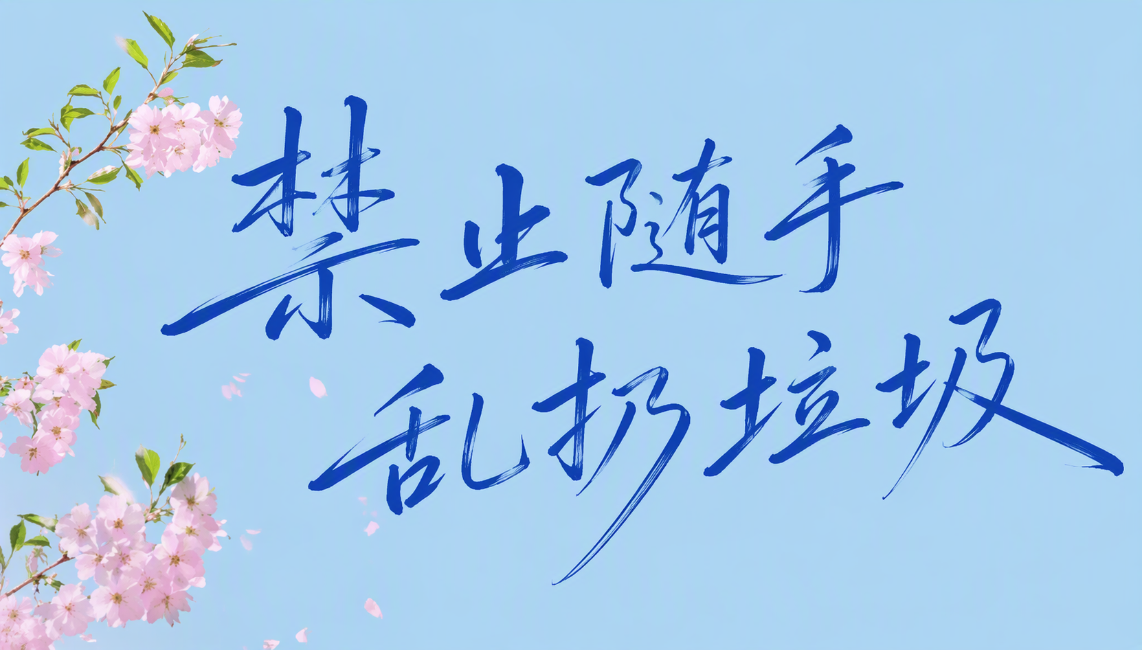 禁止随手乱扔垃圾