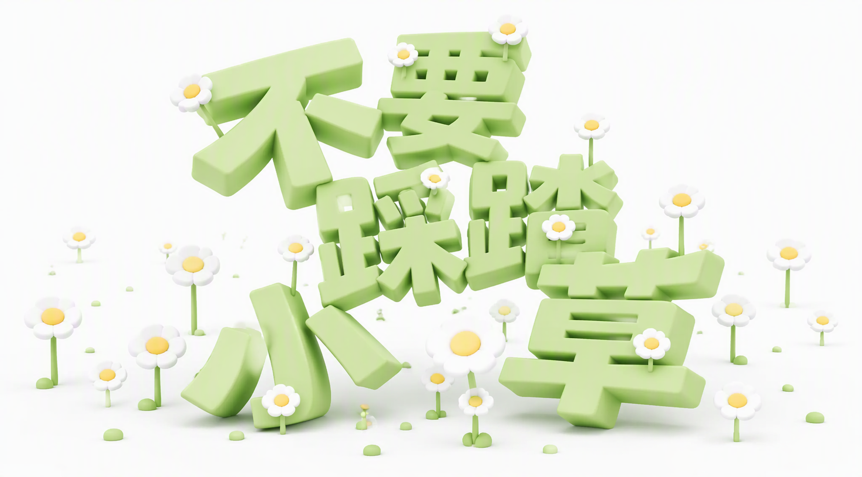 不要踩踏小草