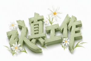 认真工作