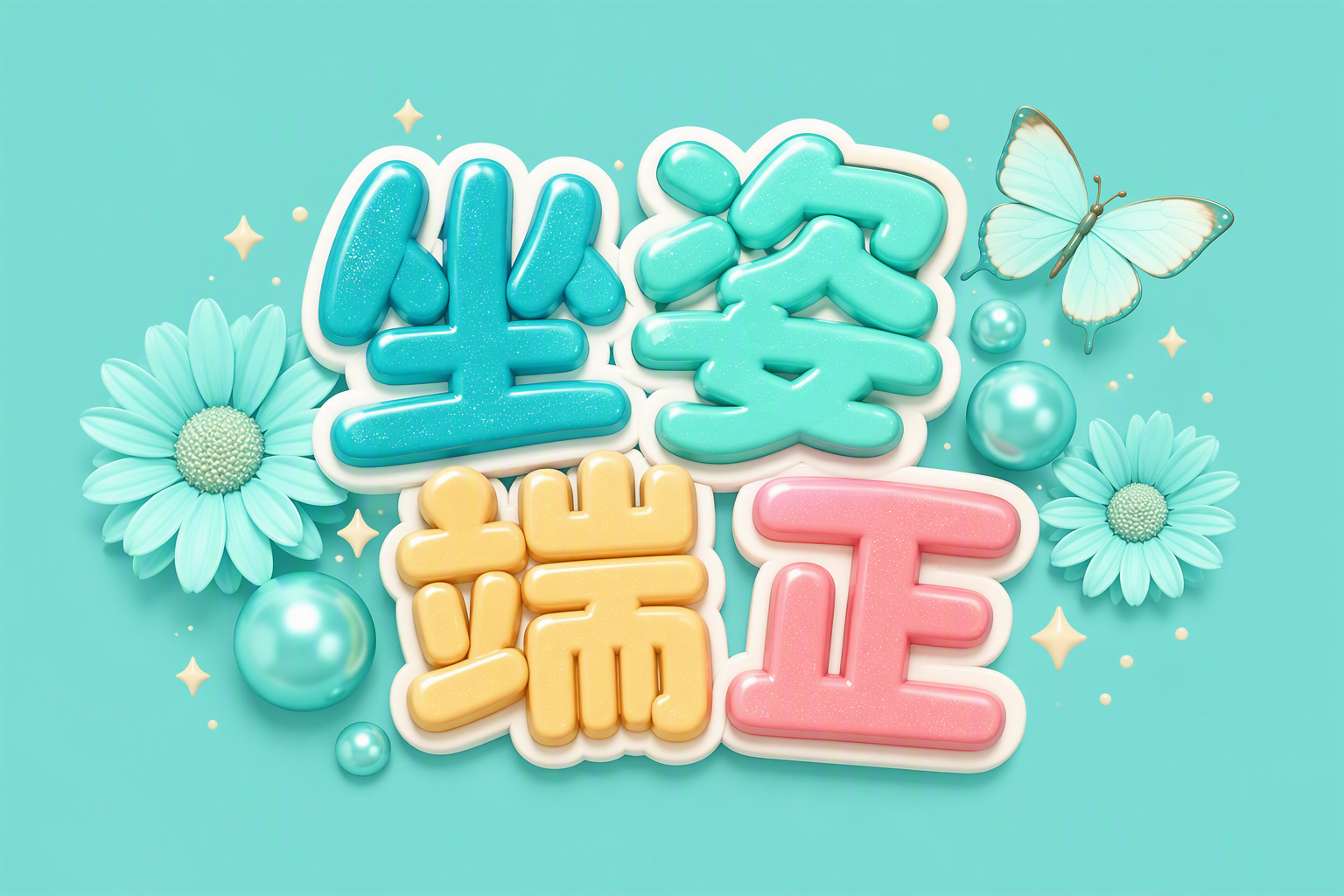 坐姿端正