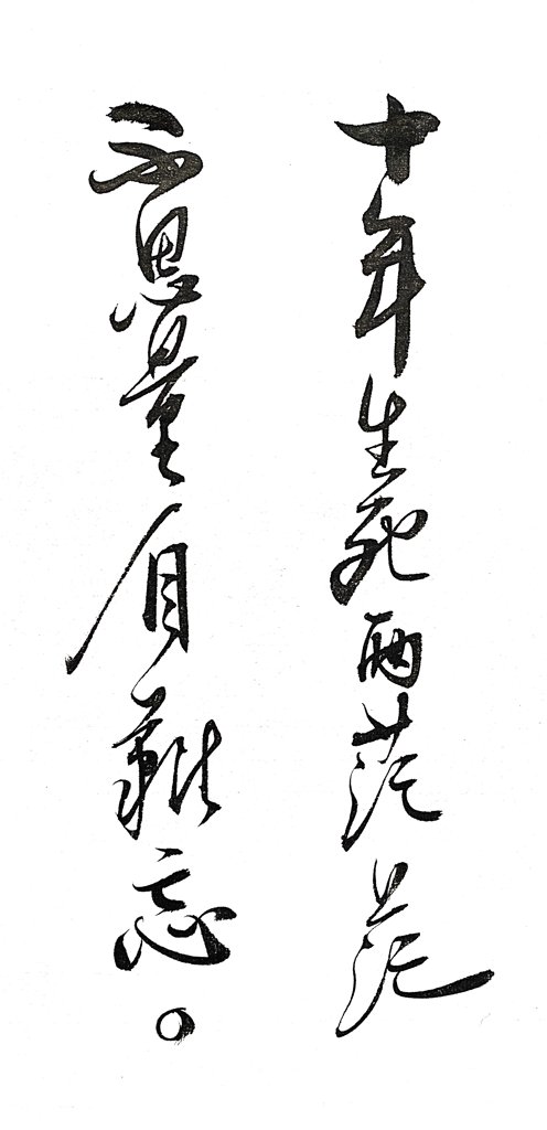 《江城子・乙卯正月二十日夜记梦》书法作品