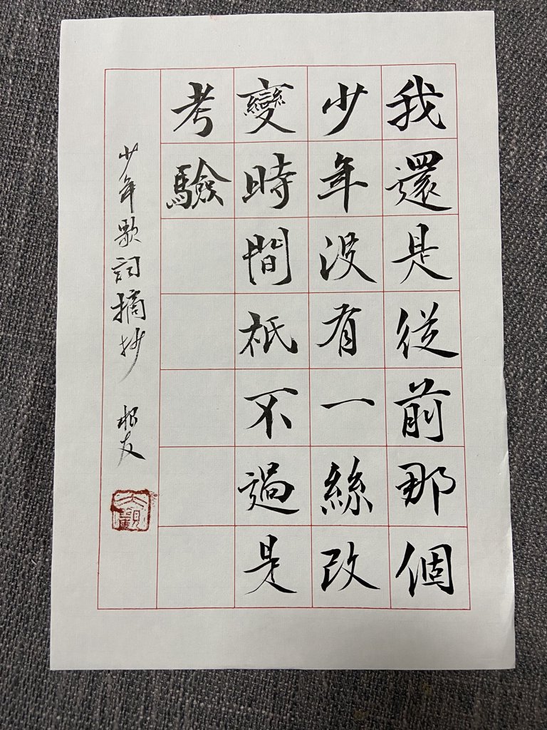 仍是少年毛笔书法作品