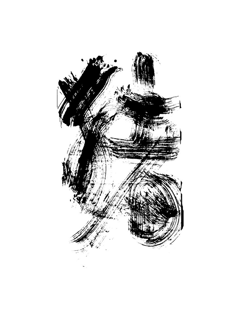 猪字十二生肖书法图