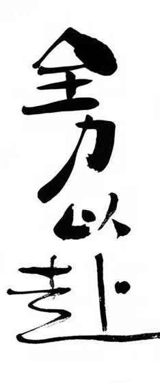 全力以赴毛笔书法作品
