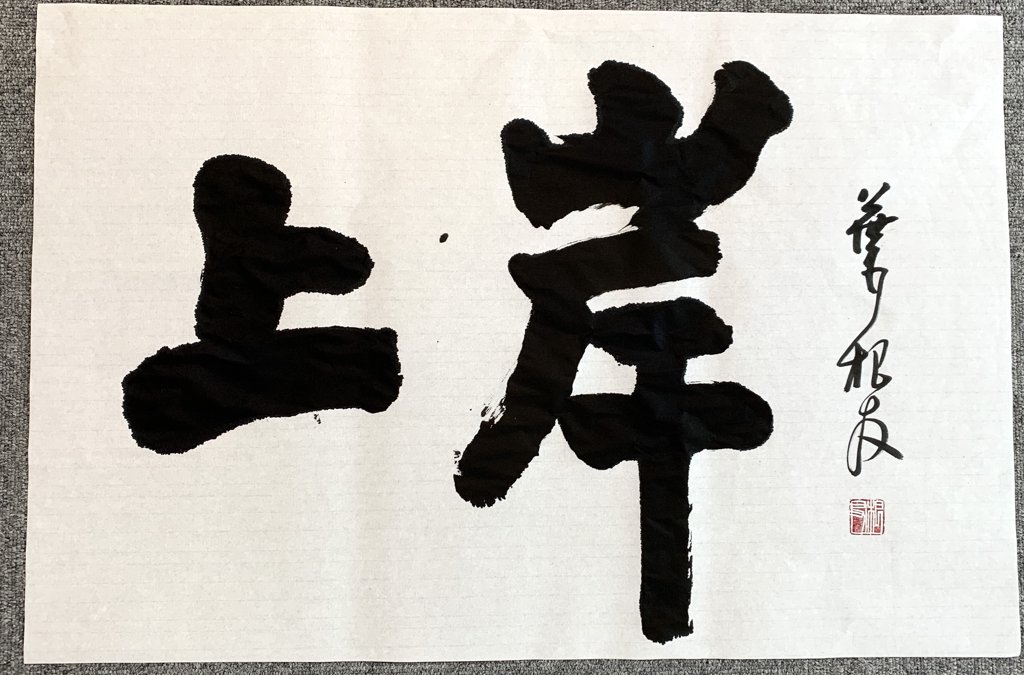 上岸手写书法作品