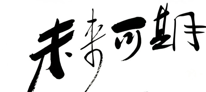 未来可期毛笔书法作品