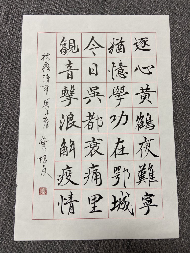 心念江城毛笔书法作品
