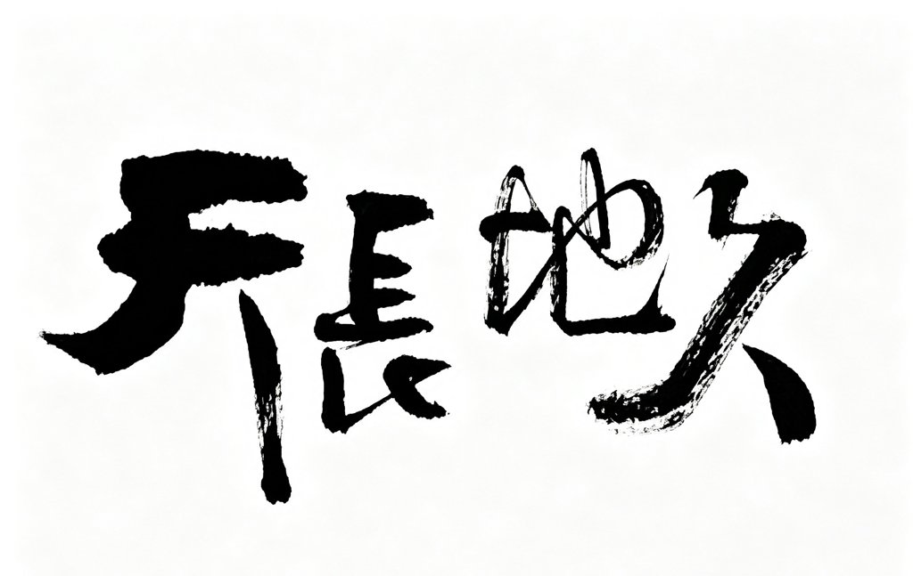 天长地久手写书法作品