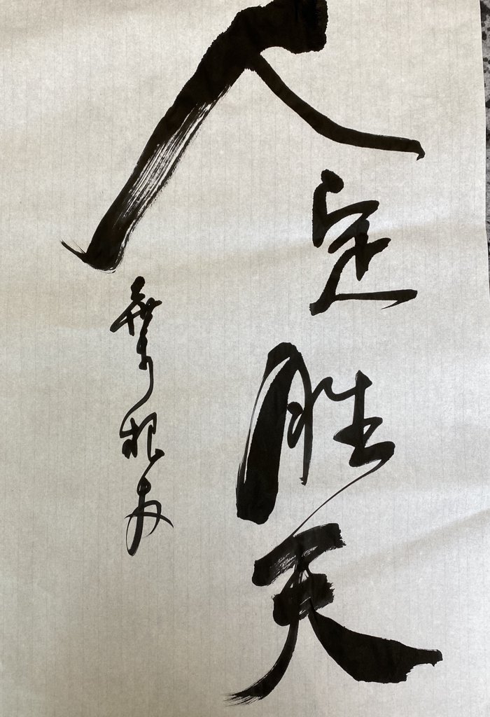 人定胜天手写书法作品