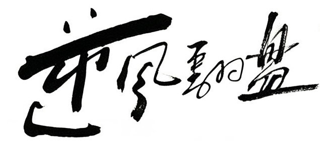 逆风翻盘毛笔书法作品