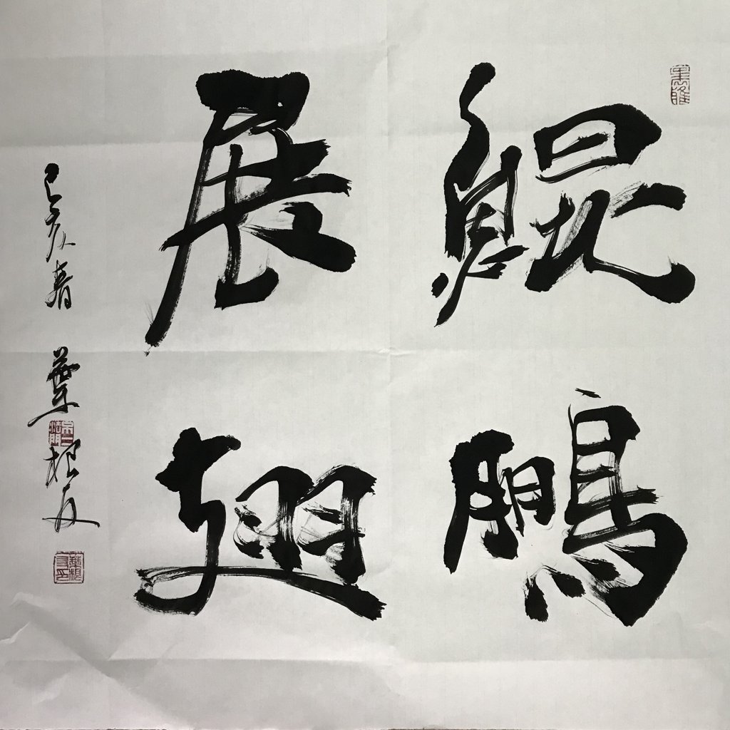 鲲鹏展翅原创书法