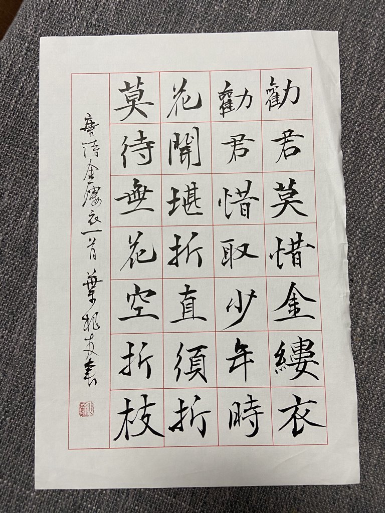 《金缕衣》诗词书法作品
