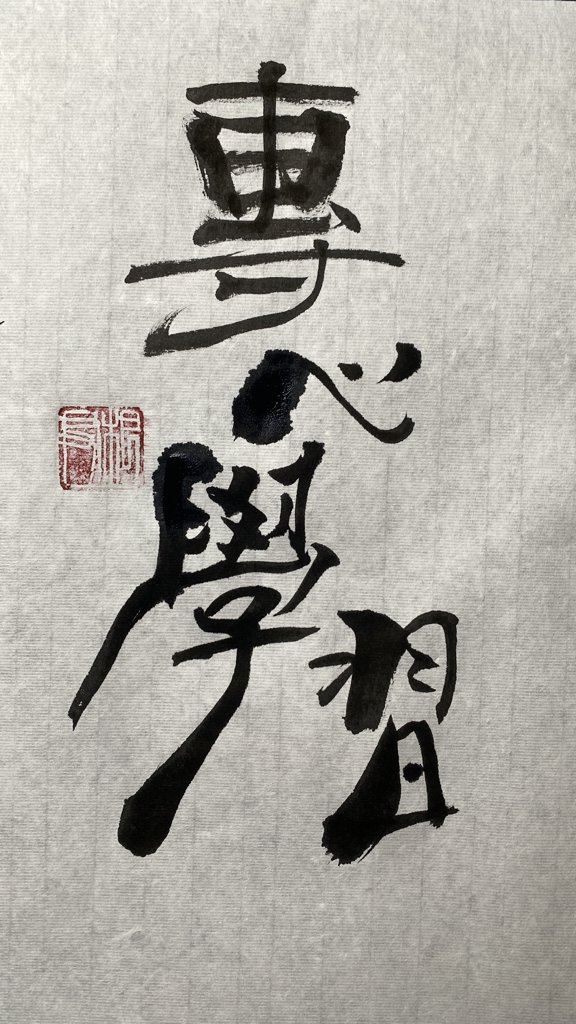 专心学习手写书法作品